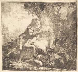 Les deux amants - Gabriel Jacques de Saint Aubin