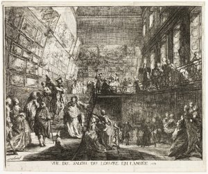 Vue du Salon au Louvre en 1753