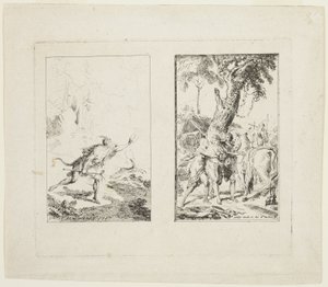 Vignettes pour les "Nouveaux voyages aux Indes occidentales" par le Chevalier Bossu - Gabriel Jacques de Saint Aubin
