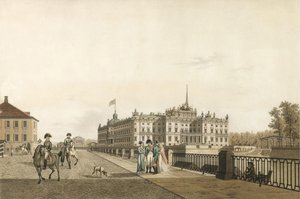 Vue du palais Mikhailovsky, 1804 - Gabriel Ludwig Lory the Elder