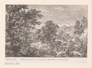 Paysage avec le Christ parlant aux disciples - Gabriel Perelle