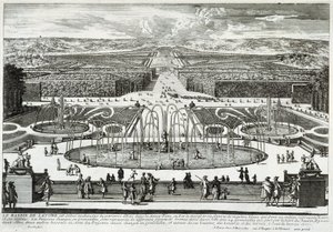 Le bassin de Latone dans les jardins du château de Versailles - par Perelle, fin XVIIe siècle - Gabriel Perelle