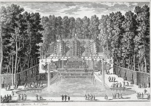 Les nouvelles cascades dans les jardins de Saint-Cloud (par Ours) - par Perelle, fin XVIIe siècle - Gabriel Perelle