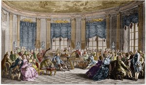 Un concert de musique donné par Madame la Comtesse de Saint Brisson - gravé par Duclos d