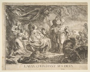 Laban cherchant ses dieux - Gabriel de Saint Aubin