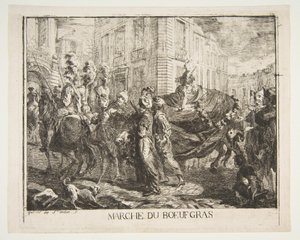 Marché du bœuf gras, 1750 - Gabriel de Saint Aubin