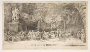 Scène aux Tuileries : Les chaises