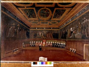 Conseil des Dix au Palais des Doges au 18ème siècle - Salle du Conseil des Dix, Palais des Doges, Venise