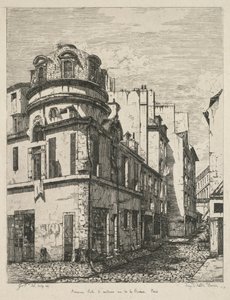 Eaux-Fortes sur le Vieux Paris : Ancienne école de médecine rue de la Bûcherie, 1865