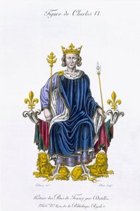 Figure de Charles VI, gravée par Amédée Pérée, de 