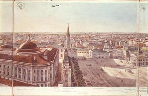 Panorama de Moscou, représentant l