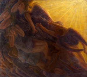 Chute des anges, triptyque - Gaetano Previati