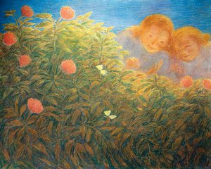Fleurs et papillons - Gaetano Previati