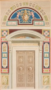 Porte, encadrement et lunette de la Loggia XIII