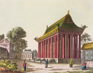 Le Palais Européen à Yuen-Ming-Yuan, illustration de Le Costume Ancien et Moderne par Giulio Ferrario, publié vers 1820-30