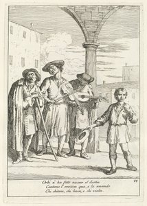Fà ballar i Cani (Artiste de rue) - Gaetano Zompini