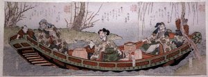 Triptyque du groupe de Sendai : Trois héros du royaume de Shu, c.1818-30
