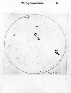 Observation des taches solaires par Galilée, 1613 - Galileo Galilei