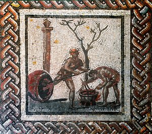 Scène de poterie (mosaïque, fin 2e, début 3e siècle) - Gallo Roman