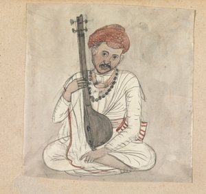 Homme avec un Instrument à Cordes