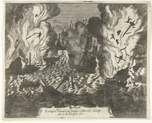 Bataille navale à Lowestoft, 1665 - Gaspar Bouttats (attributed to)