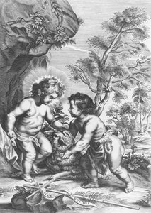 Le Christ et Jean-Baptiste - Gaspar Huberti