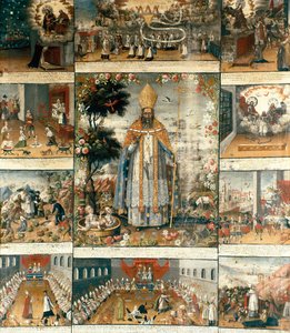 Retable de la vie de Saint Nicolas de Myre ou Bari (270-345) - Gaspar Miguel de Berrio