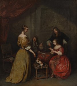 La Partie de cartes, vers 1665 - Gaspar Netscher