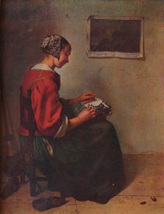 La Dentellière, 1662 - Gaspar Netscher