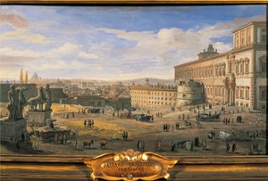 Rome, le palais du Quirinal - Gaspar van Wittel