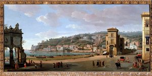 Vue du quartier de Chiaia, Naples