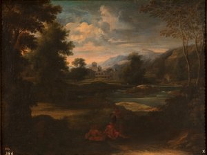 Dughet - Paysage avec trois personnages, 1648 - 1650 - Gaspard Dughet