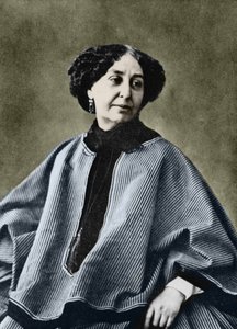 George Sand (Aurore Dupin, Baronne Dudevant) (1804-1876), écrivaine française, photographiée par Nadar vers 1865.