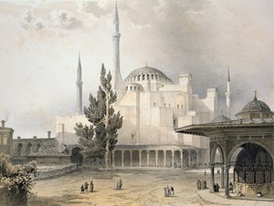 Cour de Sainte-Sophie (planche 15), gravée par Louis Haghe (1806-85) publiée en 1852 - Gaspard Fossati