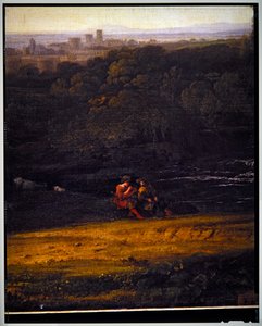 Paysage pastoral italien (détail) - Gaspard Poussin Dughet