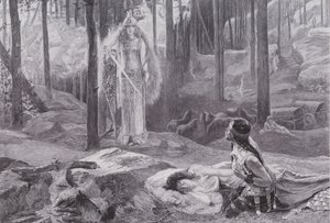 La Révélation (Brunnhilde découvrant Sieglinde et Siegmund) - Gaston Bussiere