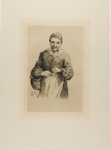 Vieille femme avec un panier - Gaston La Touche
