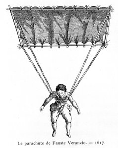 Le parachute de Fauste Veranzio, 1617, 1887 - Gaston Tissandier