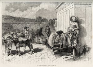 La fontaine du Rossello, à Sassari (Italie) (illustration de La Sardaigne par Gaston Vuillier, 1890, dans Le tour du monde) - Gaston Vuillier