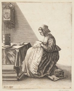 Une femme plissant