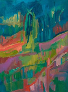 Sud de la France, chapelle, 2024 (huile sur toile) - Genevieve French