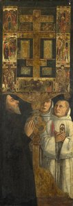 Cardinal Bessarion et deux membres de la Scuola della Carità en prière avec le reliquaire Bessarion - Gentile Bellini