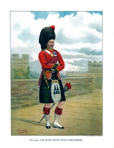 Le 42e, Les Black Watch Royal Highlanders, vers 1890 - Geoffrey Douglas Giles