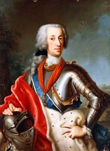 Portrait de Karl Albrecht Wittelsbach, debout, trois-quarts longueur, en habit cérémonial - Georg (circle of) Desmarees