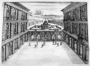 Château et jardin, 1664