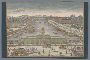 Vue du Pont Neuf sur la Seine à Paris, en direction du Pont Royal - Georg Balthasar Probst (possibly)