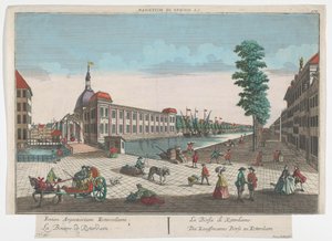 Vue de la Bourse à Rotterdam - Georg Balthasar Probst
