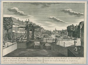Théâtre de marionnettes, vue du Grand Bierkade, La Haye - Georg Balthasar Probst