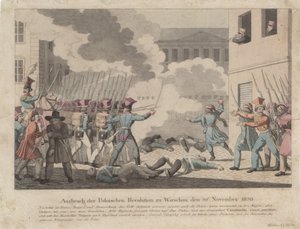 Déclenchement de la Révolution polonaise à Varsovie en novembre 1830 - Georg Benedikt Wunder