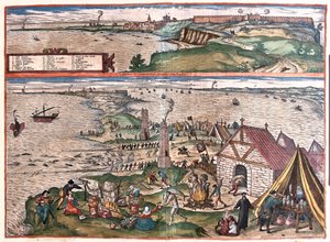 Cadice, Espagne - dans "Civitates Orbis Terrarum" de Georg Braun, Cologne 1617 - Georg Braun